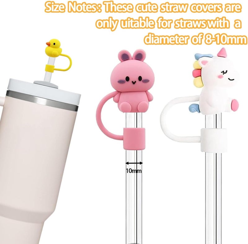 LDKEKDF 8S Straw Cover for Stanley Cup, Silicone Straw Topper for Stanley Cup 30&40oz with Tumblers, 10mm 0.4in Lid Accessories (Reusable) - Image 2